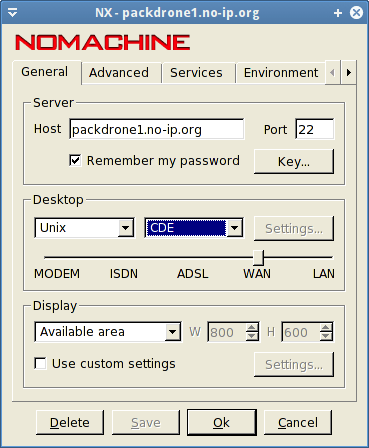 Choose CDM in NX client to start a XFCE session